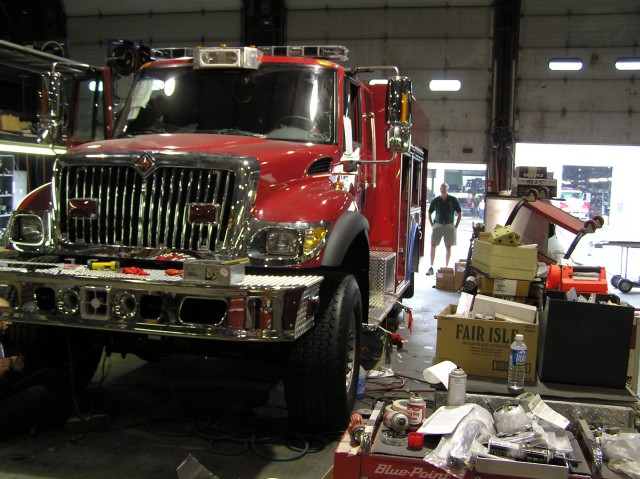 Engine 2 being built at the KME factory in the summer of '05.